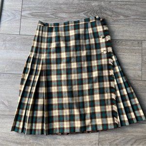 Vintage Dalkeith Tartan Pure Virgin Wool Wrap Plaid Skirt